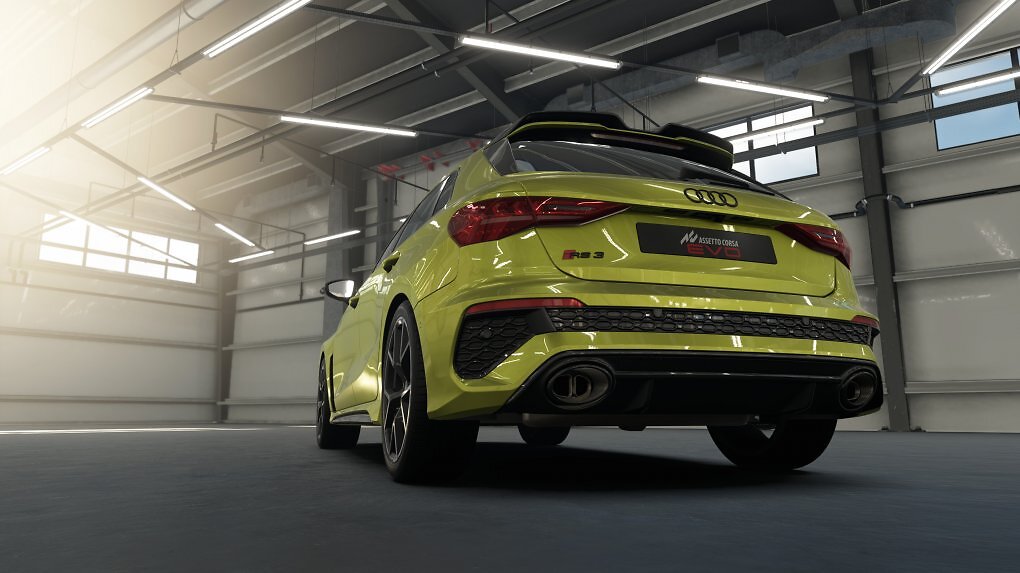 Ein Audi aus der Heckansicht