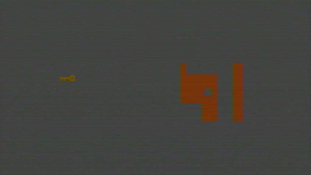 Ein Verlies im Dunkeln: Ich sehe ich immer nur einen Ausschnitt des Labyrinths (in Orange). Halb blind taste ich mich zum Schlüssel vor.