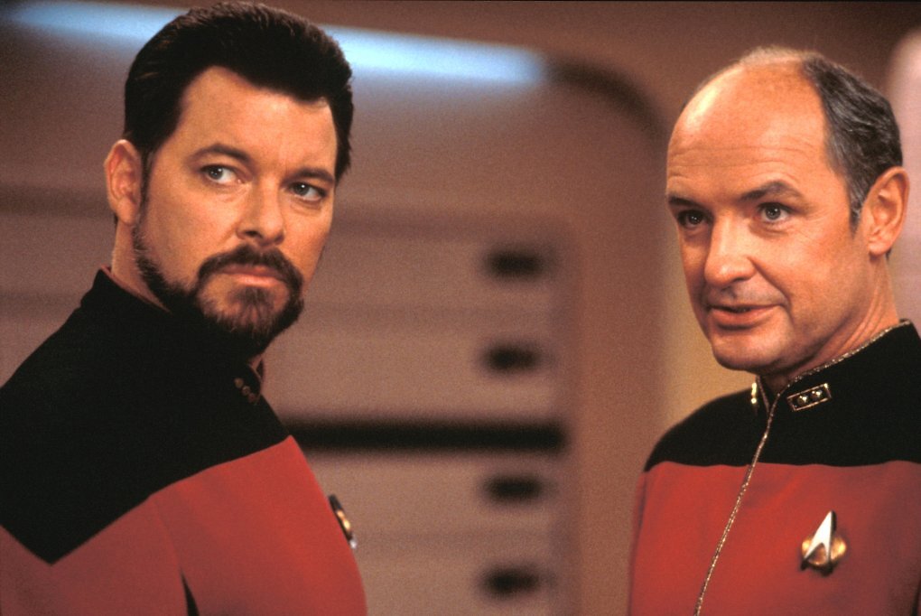 Riker und sein ehemaliger Vorgesetzter, der verschlagene "Badmiral" Pressman