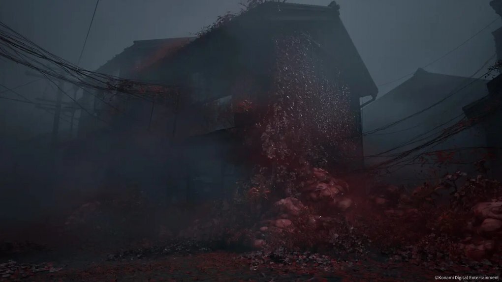 Blutverschmiertes Haus aus Silent Hill f