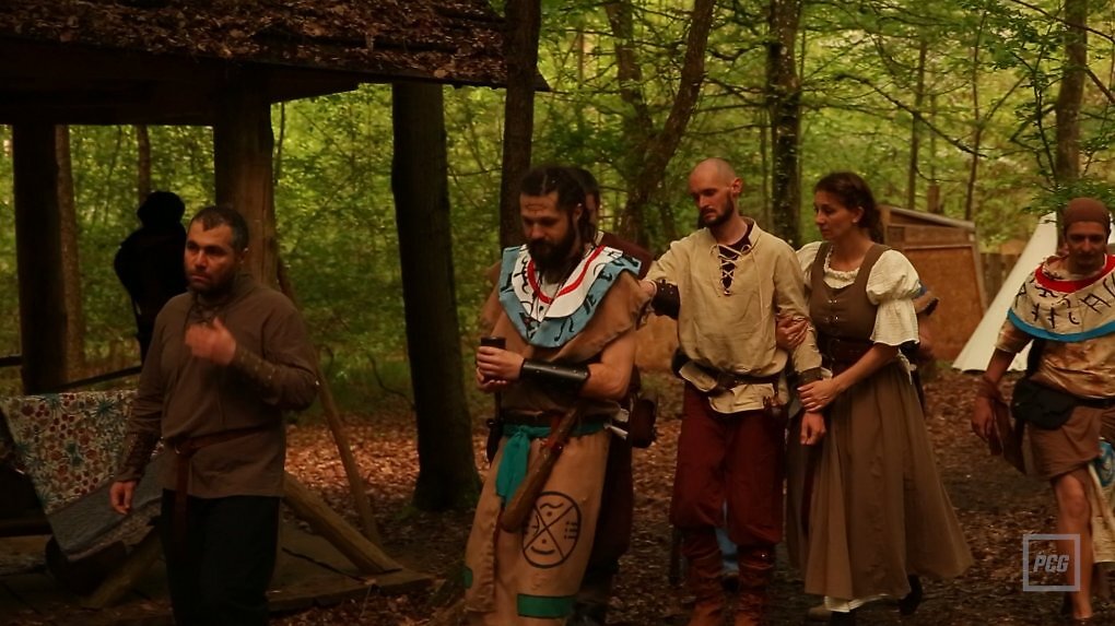 Mitglieder des Sumpflagers beim Gothic LARP