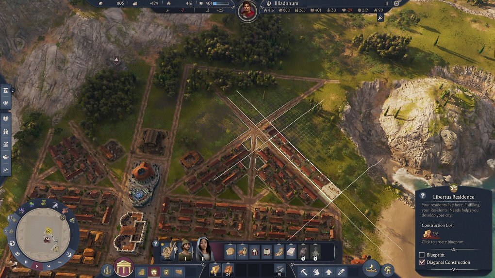 Schräge Straßen in Anno 117