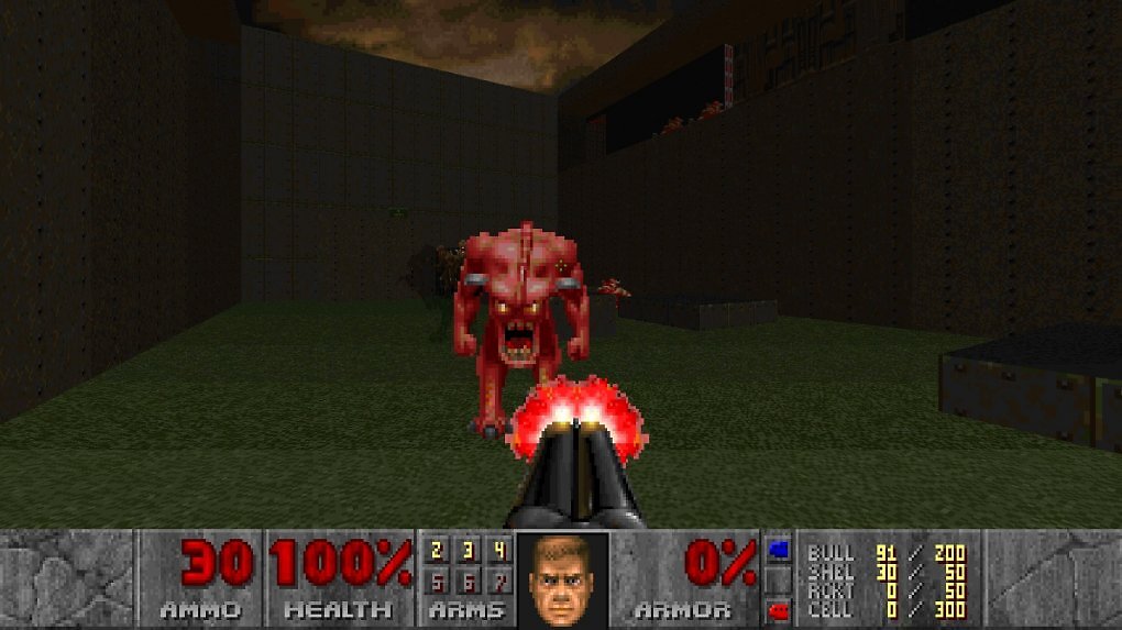 Die Doppelshotgun in Doom 2.