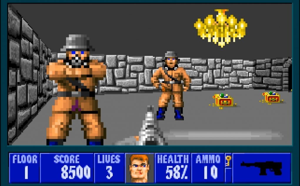 Spielszene aus Wolfenstein 3D