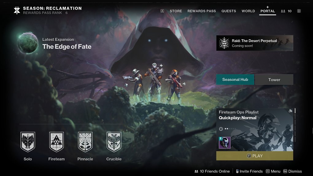 Mit The Edge of Fate wird die Benutzeroberfläche von Destiny 2 angepasst - statt einer Karte des Sonnensystems laden Spieler jetzt über fade Menüs in den gewünschten Content.