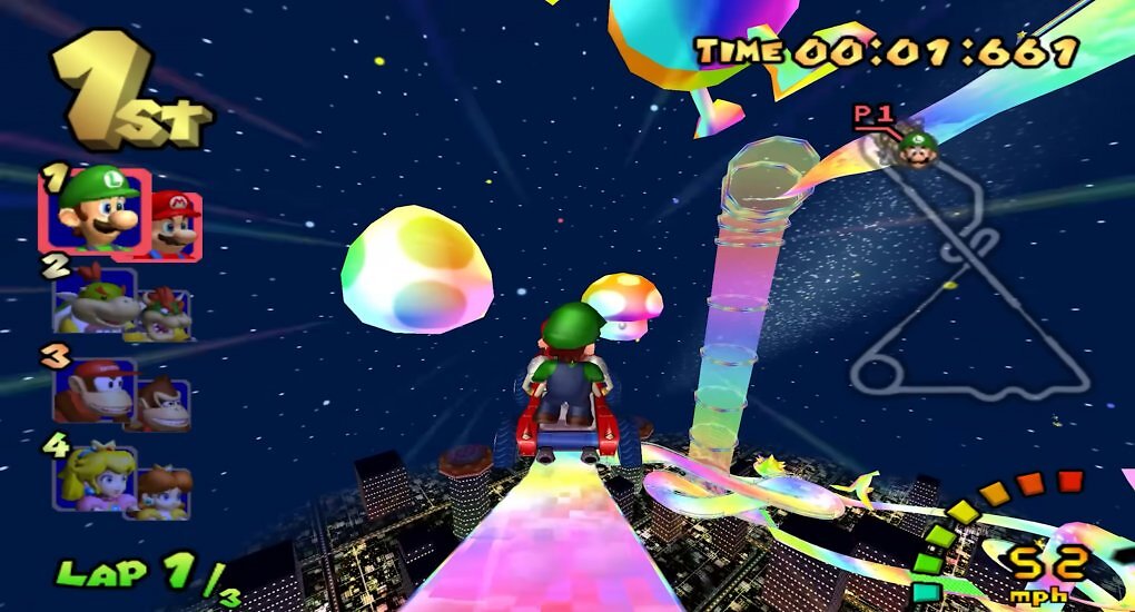 Der Regenbogen Boulevard aus Mario Kart Double Dash!!.