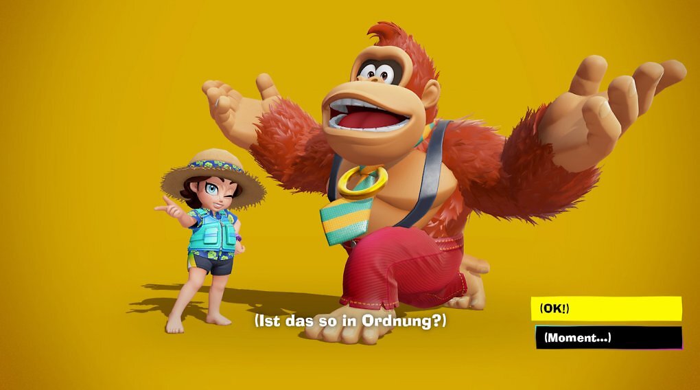 Donkey Kong lacht.