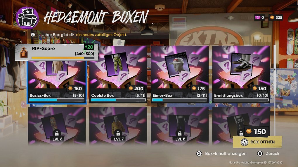 Klamotten müssen entweder gekauft oder in Lootboxen gezogen werden.