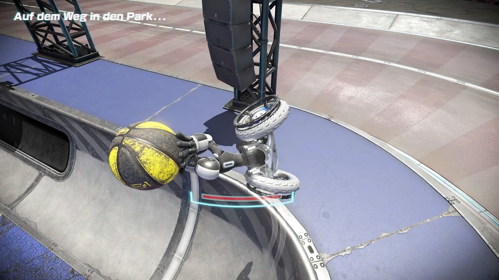 Ein Driver auf der Halfpipe, der einen Wurf verwandeln möchte.