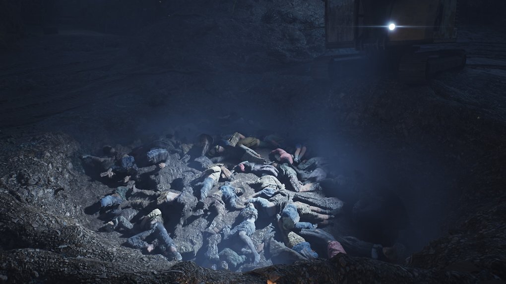Eine Grube voller Leichen des Bürgerkriegs in Hell is Us.