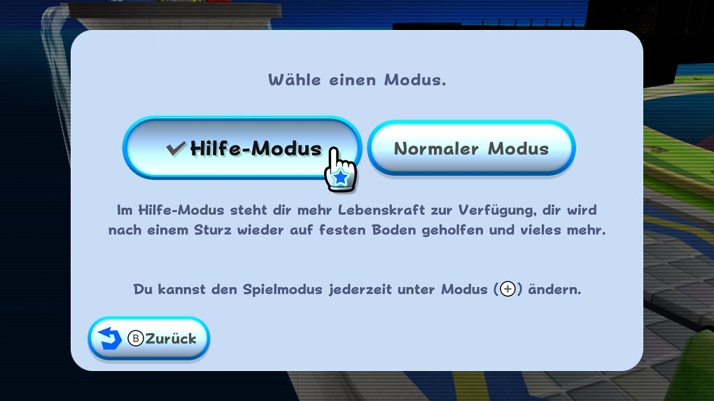 Wer es etwas entspannter angehen möchte kann in den Switch Neuauflagen den Hilfe-Modus aktivieren.