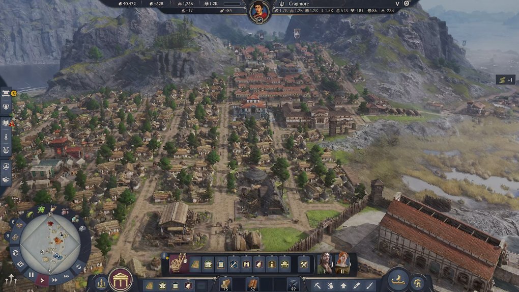 Eine Stadt auf der zweiten Bevölkerungsstufe bei den Kelten in Anno 117