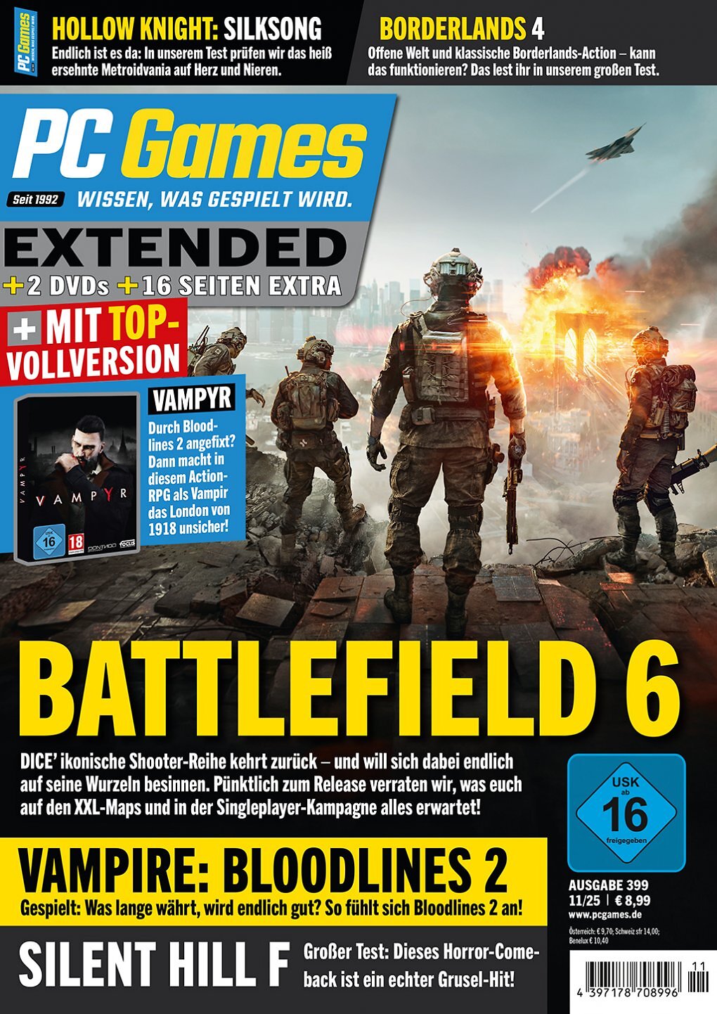 Das Cover der PC Games Extended 11/25