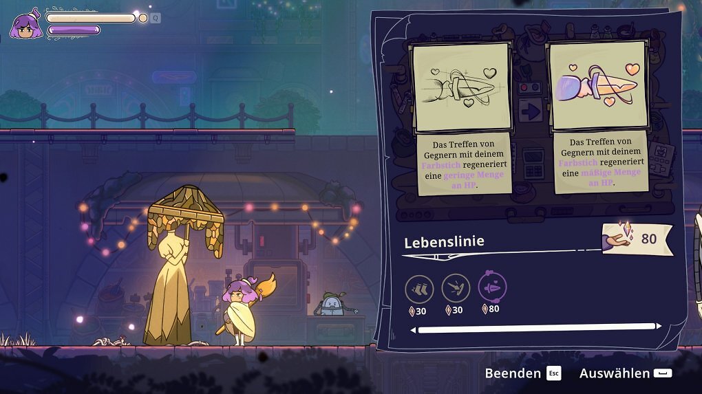 Sobald ihr Clara aus der Zitadelle befreit habt, kann sie eure Inspirationen verbessern. Das kann ein großer Vorteil im Kampf sein.