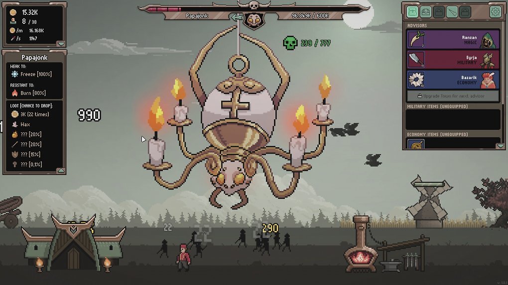 Das Design der Bossmonster basiert oft auf Wortwitzen oder Fantasy-Klischees. Dabei greifen die Entwickler tief in die Trickkiste und präsentieren Ideen, die wirklich raffiniert sind.