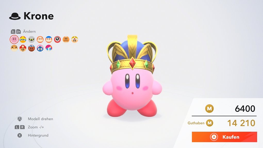 König Kirby - Die Krone ist nur eins von vielen anderen Accessoires, die ihr für eure Rider kaufen könnt.