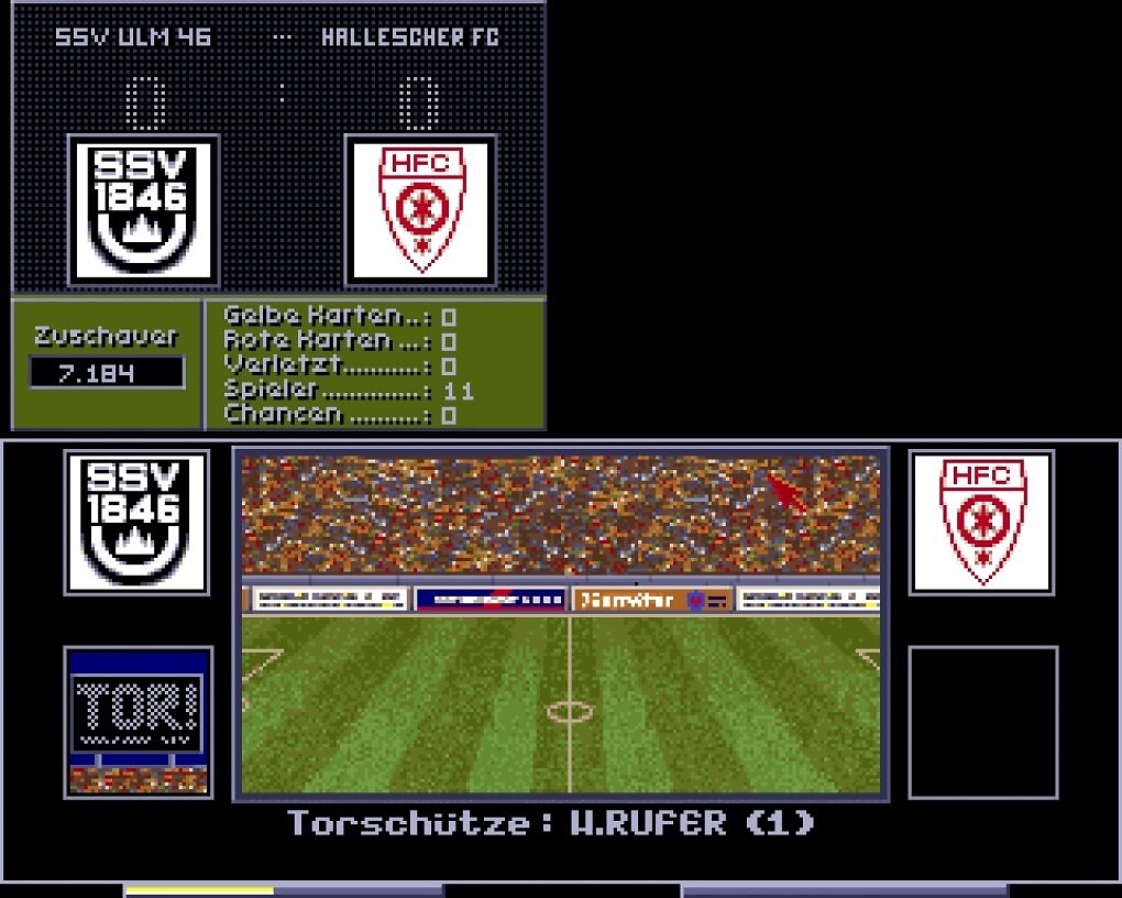Im Bundesliga Manager Professional (1991) machten die Partien grafisch schon deutlich mehr her.&nbsp;