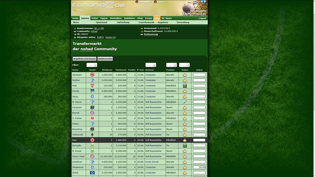 Konkurrenz für klassische Fußballmanager: Im Verlauf der 2000er-Jahre wuchs die Beliebtheit von Mobile-Games oder auch Browser-Spielen wie Comunio.