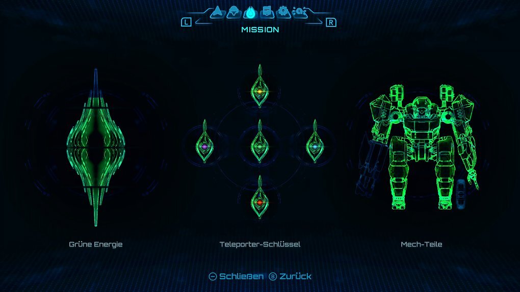 Der Missionsbildschirm aus Metroid Prime 4.