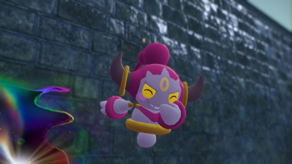Hoopa besitzt die Kraft Dimensions-Tore zu öffnen, sofern man ihm einen schmackhaften Donut zubereitet.