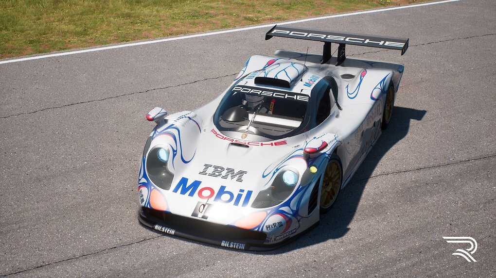 Der Porsche 911 GT1 aus dem Jahr 1998 hat in Rennsimulationen noch Seltenheitswerts. In Rennsport kann er mit dem März-Update um die Strecken bewegt werden.