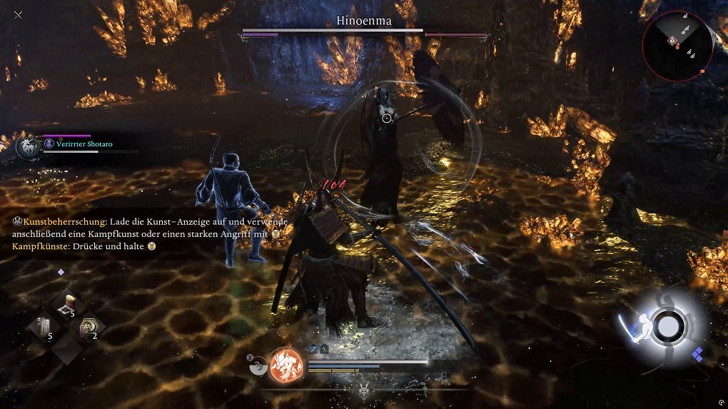 Mit dieser Dame haben wir schon in Nioh 1 die Schwerter - beziehungsweise den Regenschirm - gekreuzt.