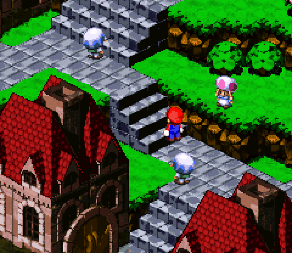 Die ersten Entwürfe des Spiels arbeiten noch mit einer 2D-Perspektive, wie sie in Squares Final-Fantasy-Reihe verwendet wird. Früh in der Entwicklung wird diese jedoch durch eine isometrische Ansicht ersetzt, die gut mit der angestrebten Render-Optik harmoniert.