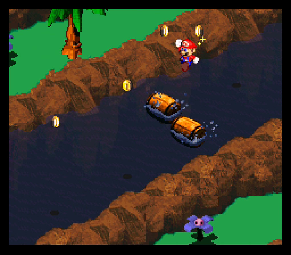 In Super Mario RPG sind charmante Plattforming-Passagen allgegenwärtig und sorgen für ein wohliges Klempner-Feeling.