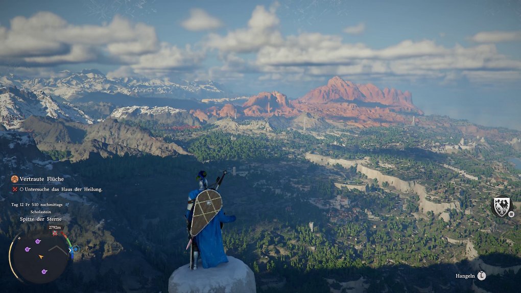Crimson Desert hebt die Weitsicht in Open-World-Spielen auf ein neues Level. Sogar weit entfernte Strukturen zeigen noch ausreichend viele Details und werfen sogar Schatten.