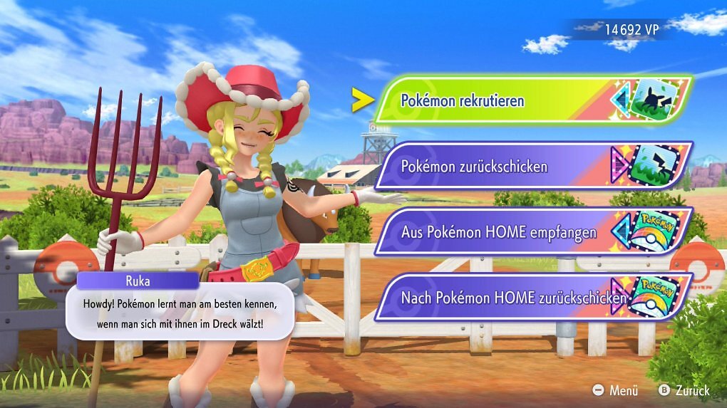 Auf der Ranch von Ruka könnt ihr jeden Tag neue Pokémon rekrutieren.