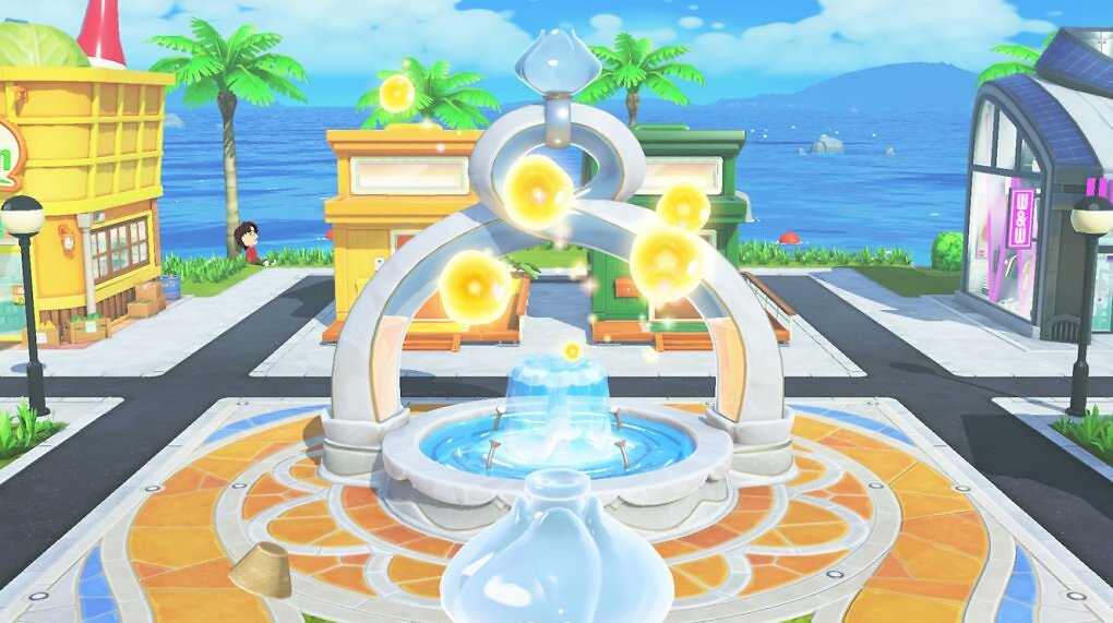 Am Wunschbrunnen schaltet ihr durch Glückssphären neue Dinge für eure Miis frei.
