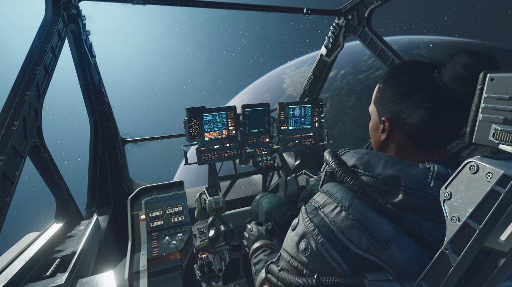 Ein Cockpit in Starfield