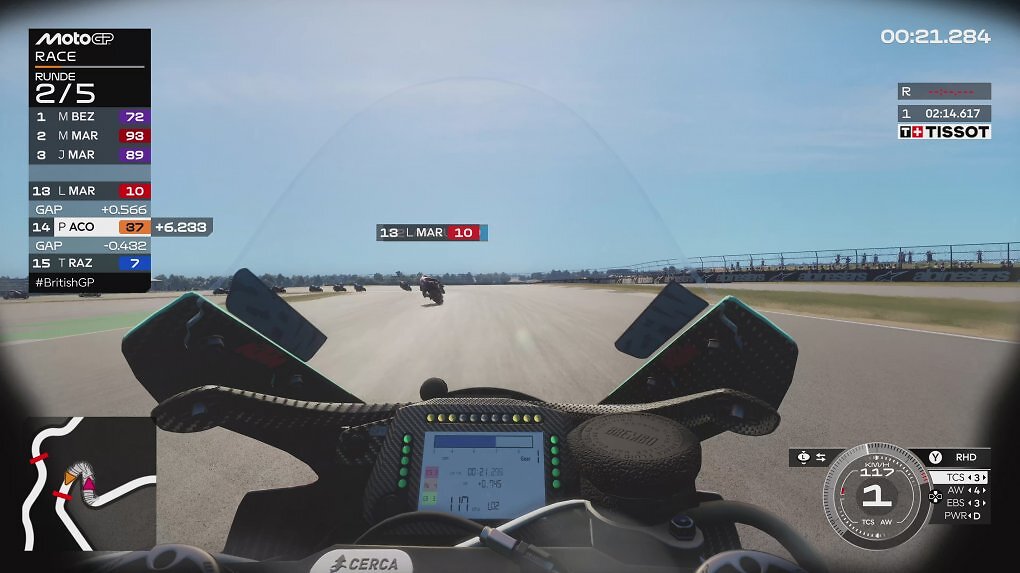 Für die volle Immersion gibt es auch in Motorrad-Simulationen die Ego-Perspektive. Es braucht einige Zeit, um die neuen Herausforderungen aus der Ansicht zu meistern.