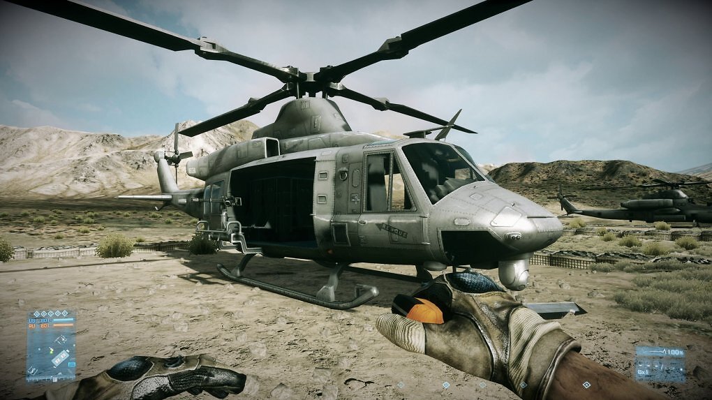 Dieser unter Soldaten als 'Super Huey' bekannte Helikopter von Bell Textron war eines der Modelle in Battlefield 3, die für den Hersteller zu nah an der Realität waren.