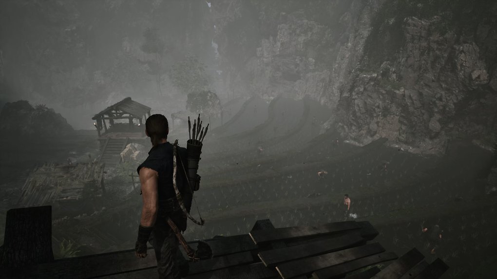 Der Held überblickt die Reisfelder im Gothic Remake.