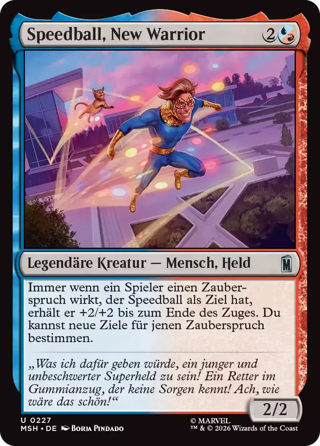 Zauber umlenken und damit seinen Commander buffen?! Mit Speedball aus dem Marvel-Super-Heroes-Set von Magic: The Gathering ist das möglich!