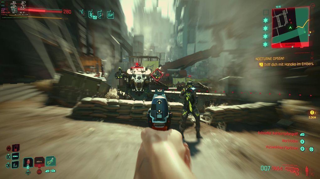 Mit den nachgebauten Settings der PS5 im Raytracing-Modus performt Cyberpunk 2077 doppelt so schnell wie auf der Sony-Konsole - ihr seid nämlich keiner Fps-Begrenzung unterworfen.
