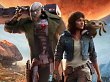 Das Keyart mit zwei Figuren aus Star Wars Outlaws