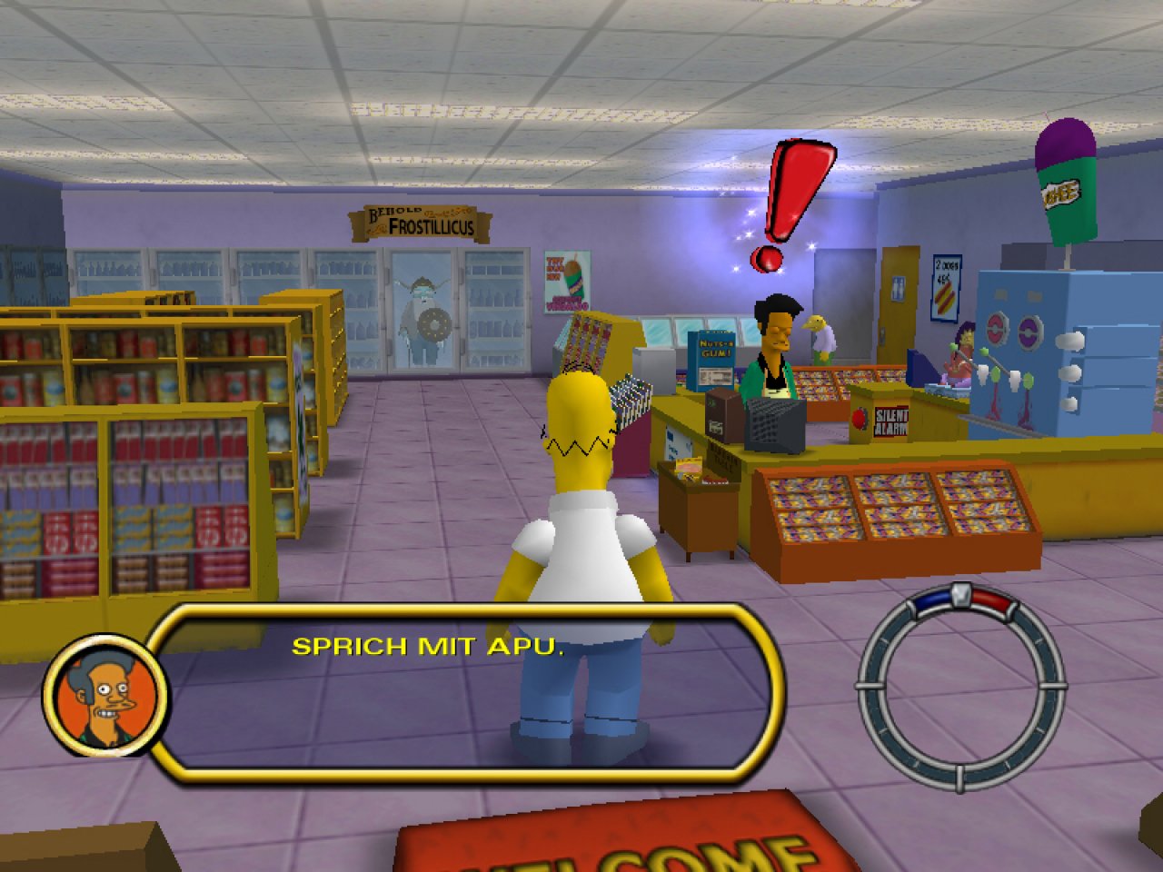 [11/12/2003] Déjà Vu! Fans der Serienvorlage erkennen zahlreiche Charaktere und Kulissen direkt wieder, beispielsweise den Kwik-E-Mart und dessen Betreiber Apu.