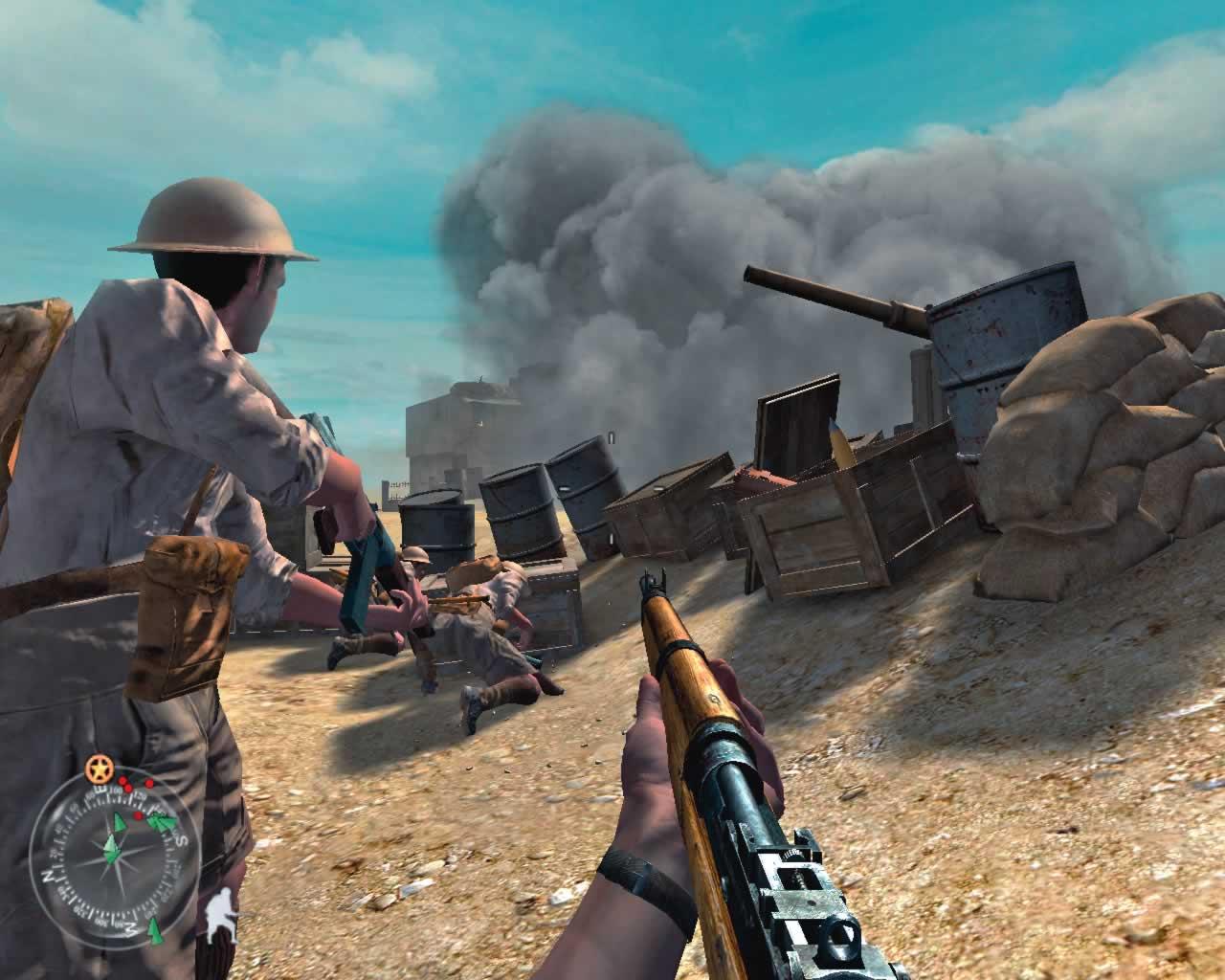 [24/11/2005] In den alten Call of Duty-Teilen spielte man nicht nur aufseiten der Amerikaner, sondern erlebte etwa den Wüstenkrieg als britischer Soldat.