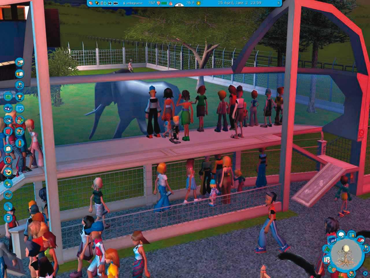 [25/11/2005] Mit der Rollercoaster Tycoon 3-Erweiterung Wild! führen uns die selbsterbauten Achterbahnen direkt vorbei an brüllenden Löwen und - na, ratet mal - gigantischen Elefanten!