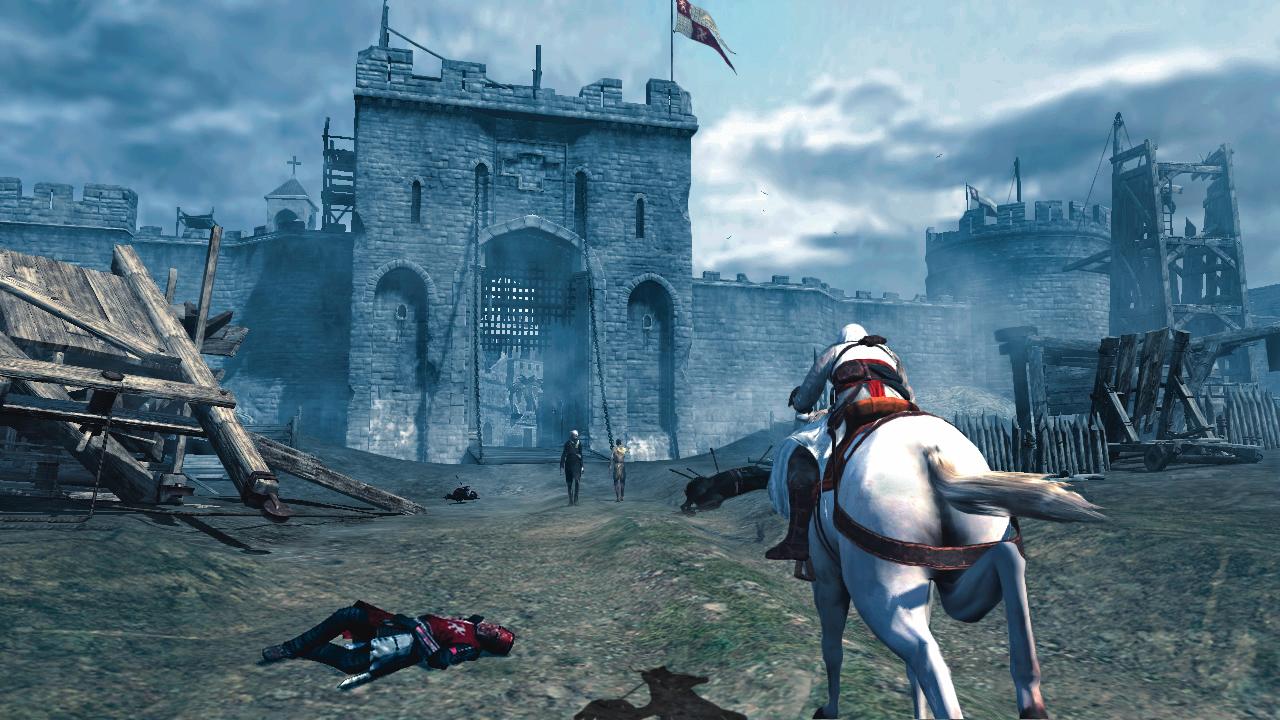 [29/06/2006] Die Pferde im ersten Teil von Assassin's Creed transportieren uns im Prinzip nur zwischen zwei Teilen der Map hin und her, die etwas weiter auseinander liegen. Trotzdem lieben wir die flotten Gäule. Schon allein die Kämpfe mit anderen berittenen Schlachtrössern lassen unser Herz höher schlagen.