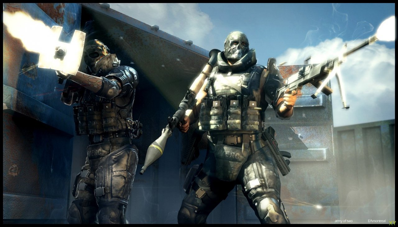 [14/07/2006] Poser: Die Army of Two zeigt ihre Hi-Tech-Ballermänner.