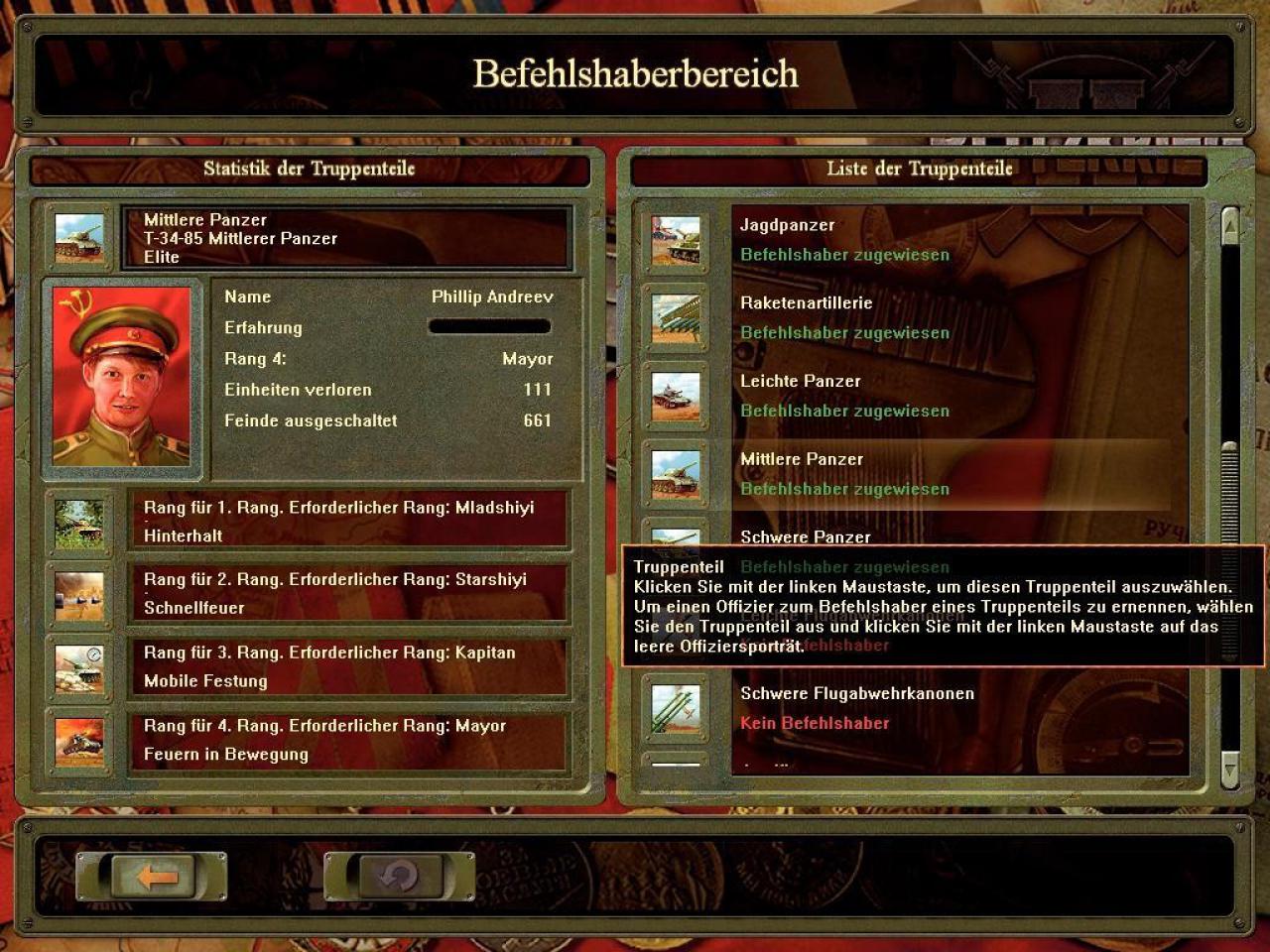 [28/07/2006] Die Befehlshaber lernen neue Taktiken. Die Panzer von Phillip können im Fahren schießen. 