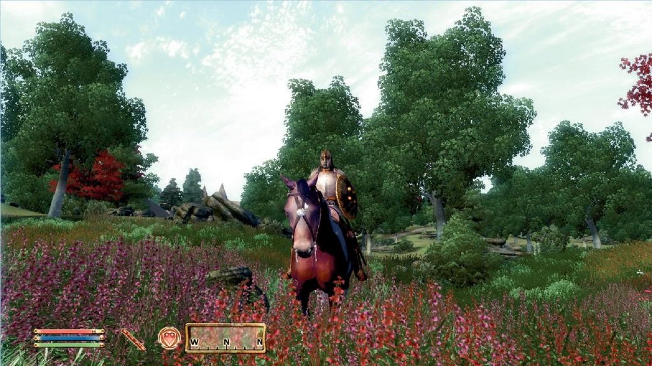 [28/07/2006] ... In Oblivion schlendert man hingegen durch eine traumhaft idyllische Welt, die eher von Laubbäumen geprägt ist als die Tannenwälder Skyrims.