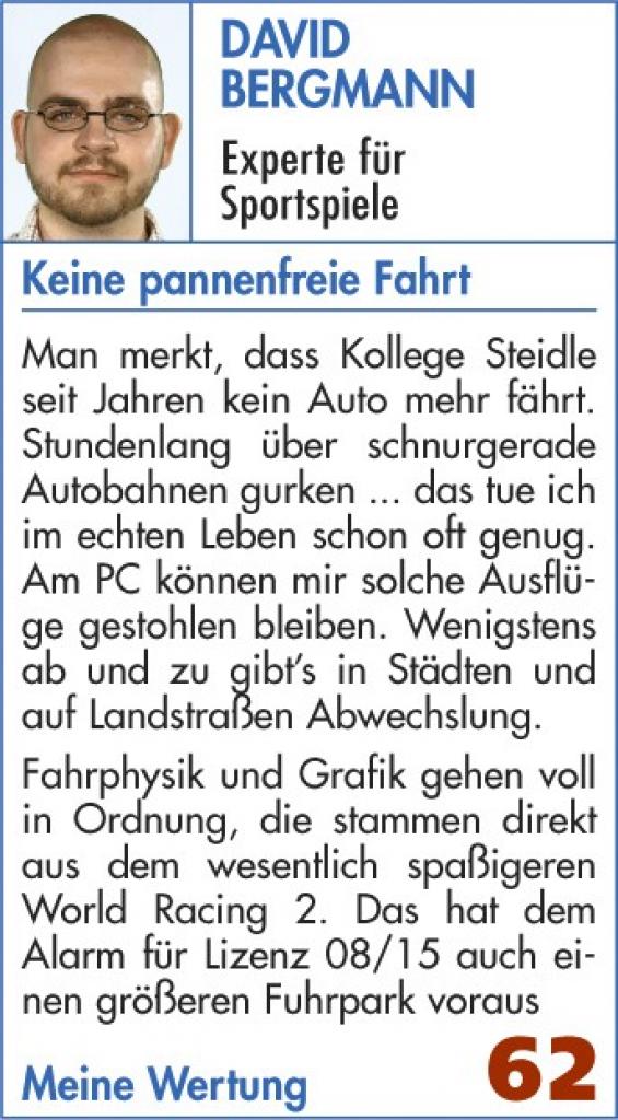 [20/10/2006] Meinung von David Bergmann