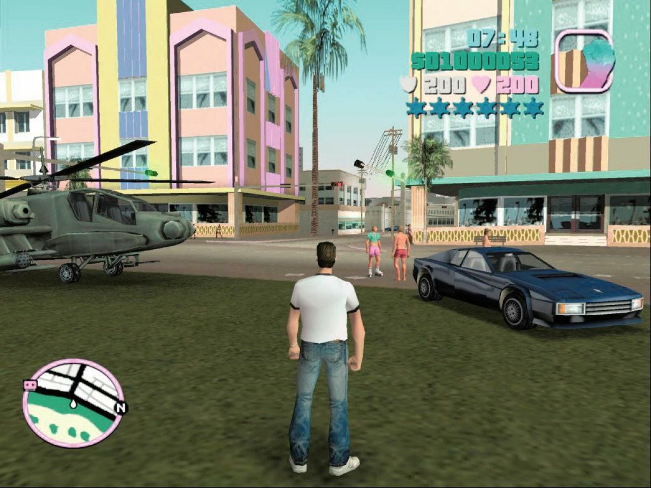 [10/11/2006] Überflieger: GTA Vice City (dt.) erschien ein Jahr nach GTA 3. Man konnte erstmals Flugzeuge und Hubschrauber fliegen. Insgesamt verkaufte sich Vice City weltweit rund 15 Millionen Mal. 