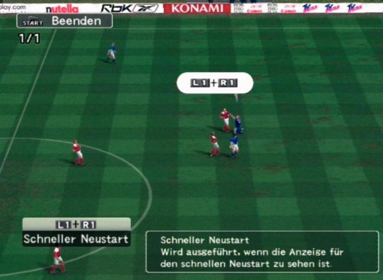 [22/11/2006] Der ausführliche Trainings-Modus erläutert jede Steuerungsfinesse, wie das schnelle Ausführen von Freistössen. 