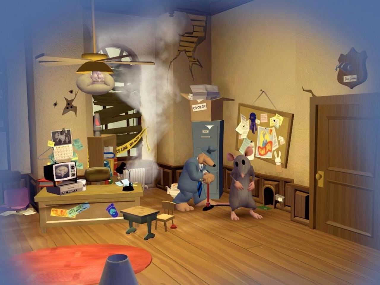 [22/11/2006] In einem der abwechslungsreichen Rätsel spielen wir einen Traum von Sam nach. Und pumpen dabei unter anderem eine Ratte auf. 