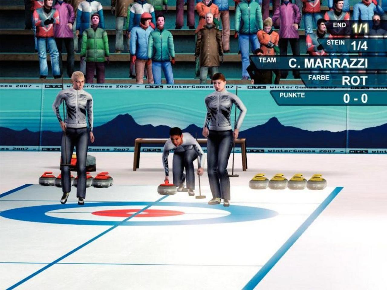 [18/12/2006] Spaßig adaptiert: Beim digitalen Curling zählen Augenmaß und Strategie. 